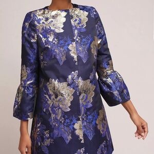 Helene Berman London elegant jacket blue and gold metallic size 6 new with tags